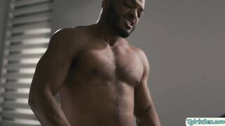 Busty transsexual interracial anal sex