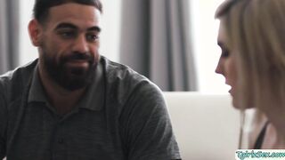 Sexy blonde tbabe sucks stepdads bigcock