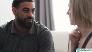 Sexy blonde tbabe sucks stepdads bigcock
