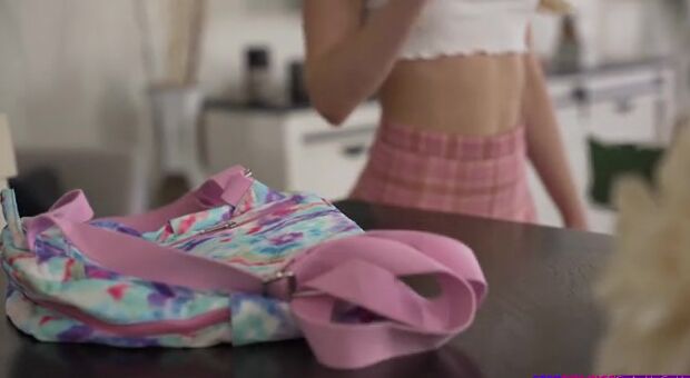 Braylin Bailey isn't shy about wandering the house wearing just a tank top and thongs.