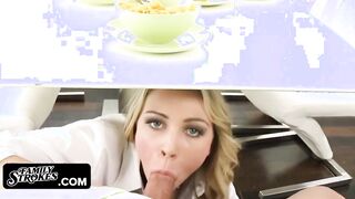 Erotic 18 Yo Cali Sparks Fucks Stepdaddy behind Mommy's back