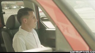 Janitor Des Irez suck Mason Lears big dick at his job