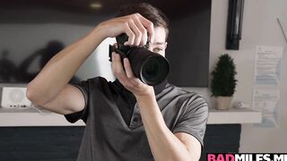 Jazmine taste Parker's young cock for a sexy photoshoot