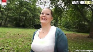 AMATEUREURO - Fat Ass Blonde Delights In Bombshell Outside Sex