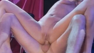 Hot blonde DP fucked in vintage group session