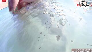 Public anal 3some with a slender blonde Teenager bimbos with tiny titted