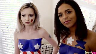 Lexi Lore and her friend Vienna Ebony are determined to win the Memorial Day body paint competition. Lexi's steprbrother, Codey