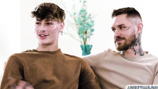 Twinks switching partners with their hot professors