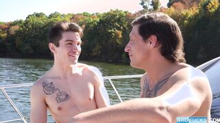 Two extremely hot gay hunks having raw sex on boat!