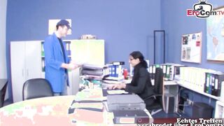 German secretary MILF got banged! inside office