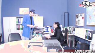 German secretary MILF got banged! inside office