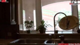 Bimbo with natural jugs getting a facial after she gotten