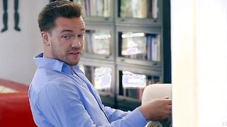 Kyle Mason is enjoys a read through the newspaper while his fiancée Lena Paul makes coffee in the kitchen. This
