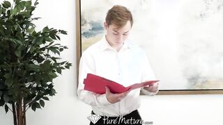 PUREMATURE Caring Older cougar Ophelia Kaan Fucks Thick Penis