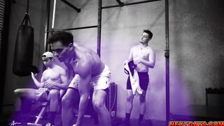 Workout turns into an explosive threesome