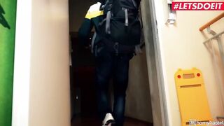 HornyHostel - Surprise Blowjobs Leads to beauty Sex with Blonde Bae Emily Goddess Full Clip