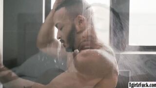 Latina tbabe enjoys interracial anal sex
