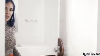 Latina tbabe enjoys interracial anal sex