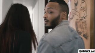 Latina tbabe enjoys interracial anal sex