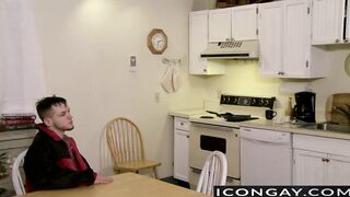 Horny Billy gets hammered with Colton cock in the bedroom