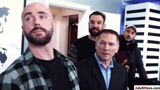Brunette frisked and fucked by security