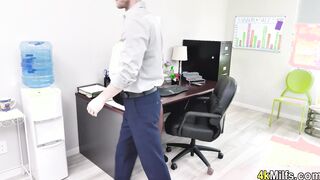 MILF employee fucked roughly by her boss
