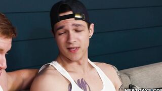 Alex, Danny and Jayden share anal threesome