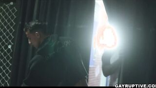 Sex club regular Mason Lear shows his dick for Des Irez