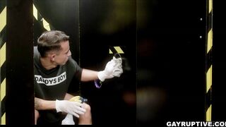 Sex club regular Mason Lear shows his dick for Des Irez