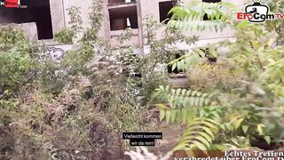 Slim German bimbo pick up at the street for outdoor Sex
