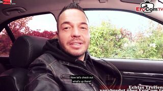 Slim German bimbo pick up at the street for outdoor Sex