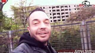Slim German bimbo pick up at the street for outdoor Sex