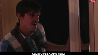 FamilyStrokes - Tricked my slutty Halloween step sisters in fucking