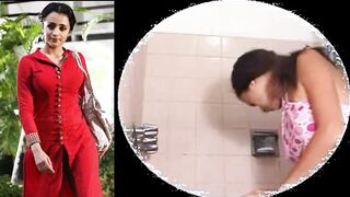 Trisha Bathroom Hidden - Indian