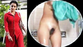 Trisha Bathroom Hidden - Indian