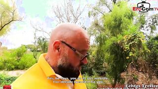 REAL OUTDOORS MEET AND SCREWED - German tourist pick up