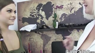 Doctor Lacey Starr examines 18yo with tongue and toys