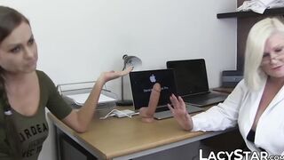 Doctor Lacey Starr examines 18yo with tongue and toys