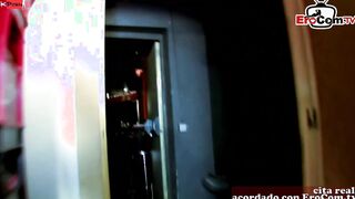 Spanish hispanic Hottie into red Nylons got it into her vagina and booty