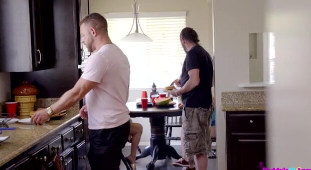 Brad Newman and his wife Fallon West are having a barbeque with their friends Jack Vegas, Valerie White, and Kat