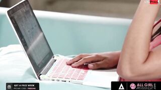 ALL WOMEN GRIND - Gina Valentina Cheats On Her Awful Bf With The Long Boobed Masseuse Darcie Dolce