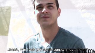 Straight Latino guy cums hard while being barebacked in POV