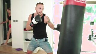 Jason X is into the middle of his boxing workout when his lover, Rebecca Volpetti, shows up to see if