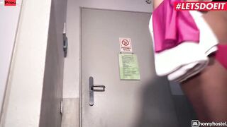 TURNED ON HOSTEL - Yoga 18 yo Anastasia Brokelyn Craves Some Anal Release
