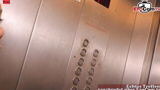 Petite eastern amateur hoe screwed into the elevator during the roleplay