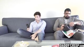 Bearded daddy fucks jock deep and raw after being sucked off
