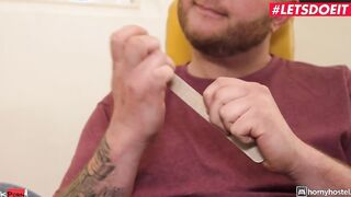 HORNYHOSTEL - Gigantic Boobs milf Mia Blow In Hard BBC Ride On Web Cam