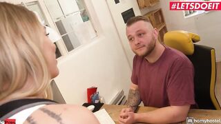 HORNYHOSTEL - Gigantic Boobs milf Mia Blow In Hard BBC Ride On Web Cam