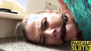 Slutty blonde wife Ivey Passion nailed hard in the kitchen