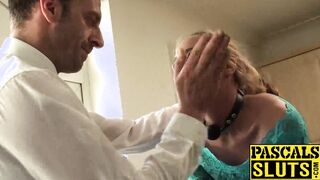 Slutty blonde wife Ivey Passion nailed hard in the kitchen